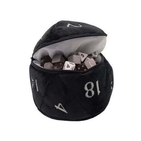 UP - D20 Plush Dice Bag - Black-15680