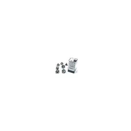 Chessex Borealis 16mm d6 Light Smoke/silver Luminary Dice Block (12 dice)-27778