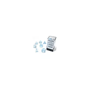 Chessex Borealis 16mm d6 Icicle/light blue Luminary Dice Block (12 dice)-27781