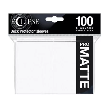 UP - Eclipse Matte Standard Sleeves: Arctic White (100 Sleeves)-15612