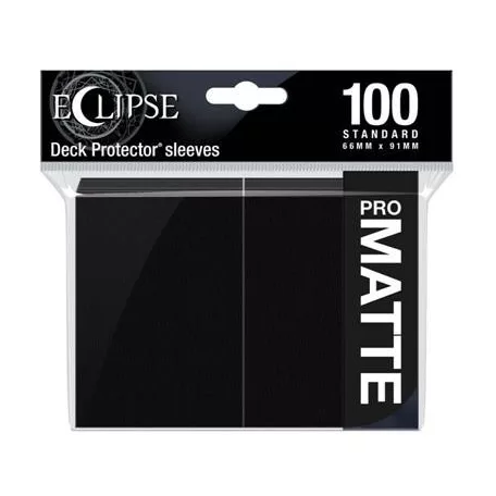 UP - Eclipse Matte Standard Sleeves: Jet Black (100 Sleeves)-15613