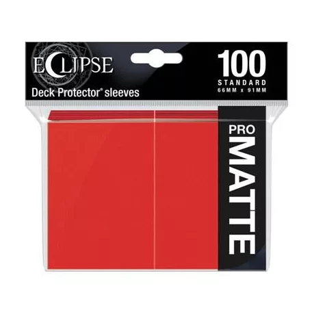 UP - Eclipse Matte Standard Sleeves: Apple Red (100 Sleeves)-15616