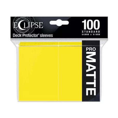UP - Eclipse Matte Standard Sleeves: Lemon Yellow (100 Sleeves)-15620