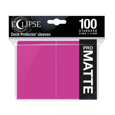 UP - Eclipse Matte Standard Sleeves: Hot Pink (100 Sleeves)-15621