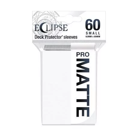 UP - Eclipse Matte Small Sleeves: Arctic White (60 Sleeves)-15636