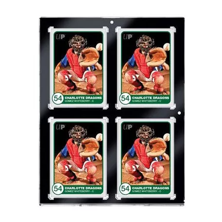 UP - 130PT 4-Card Black Border UV ONE-TOUCH Magnetic Holder-15402-UV