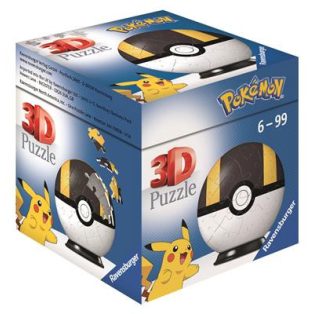3D Puzzle-Ball - Pokémon Pokéballs - Hyperball 54pc - DE/NL/SP/FR/IT/EN-11266