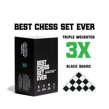 Best Chess Set Ever Double sided (Black Board or Green Board) - EN-BCSE-001