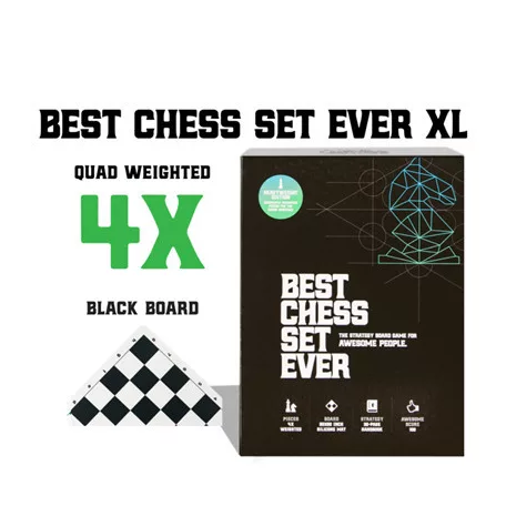 Best Chess Set Ever Double sided XL (Black Board + Green Board) - EN-BCSE-XL-003