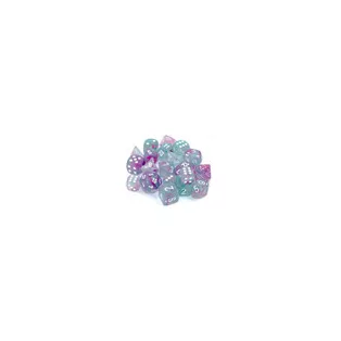 Chessex 16mm d6 Blocks - Nebula TM 16mm d6 Wisteria/white Luminary Dice Block™ (12 dice)-27745