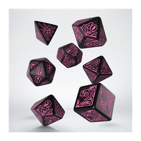 Call of Cthulhu 7th Edition - Black & magenta Dice Set-SCTR20