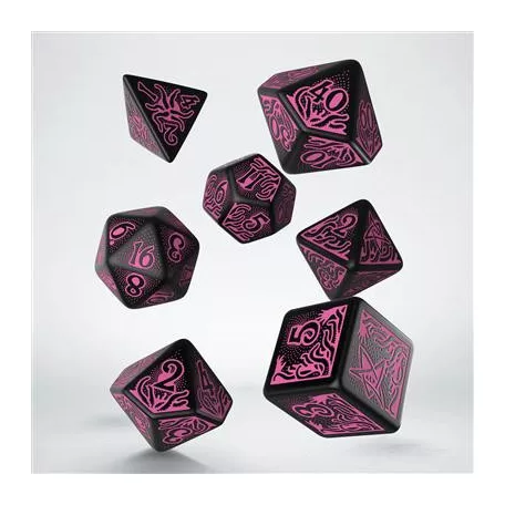 Call of Cthulhu 7th Edition - Black & magenta Dice Set-SCTR20