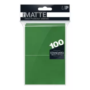 UP - Standard Deck Protector - PRO-Matte Green (100 Sleeves)-84517