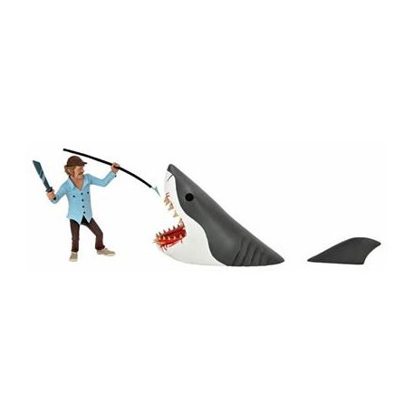 Jaws - 6" Scale Action Figure - Toony Terrors Jaws & Quint 2-Pack-NECA03346
