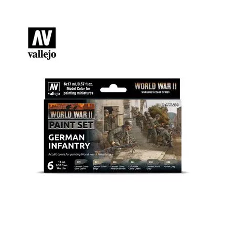 Vallejo WWII German Infantry Paint Set-70206