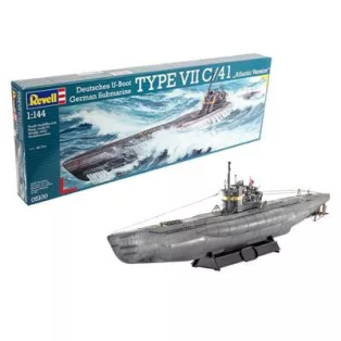 Revell: German Submarine TYPE VII C/41 Atlantic Version (1:144) - EN/DE/FR/NL/ES/IT-05100