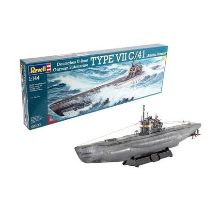 Revell: German Submarine TYPE VII C/41 Atlantic Version (1:144) - EN/DE/FR/NL/ES/IT-05100