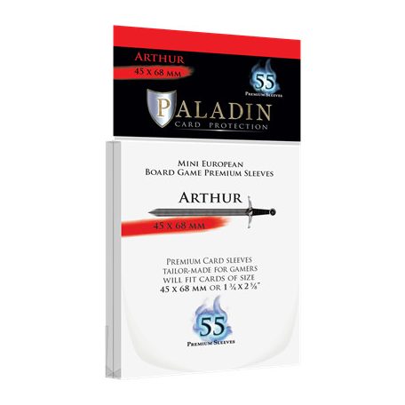 Paladin Sleeves - Arthur Premium Mini European 45x68mm (55 Sleeves)-ART-CLR