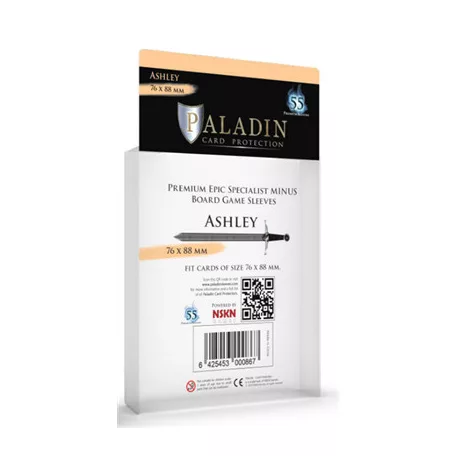 Paladin Sleeves - Ashley Premium Epic Specialist Minus 76x88mm (55 Sleeves)-ASH-CLR