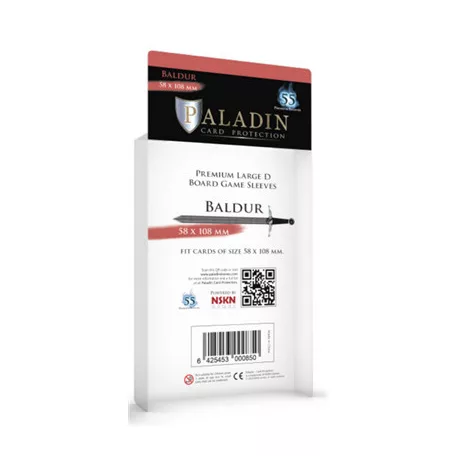 Paladin Sleeves - Baldur Premium Large D 58x108mm (55 Sleeves)-BAL-CLR
