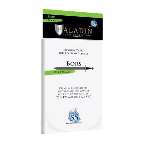 Paladin Sleeves - Bors Premium Tarot 70x120mm (55 Sleeves)-BOR-CLR