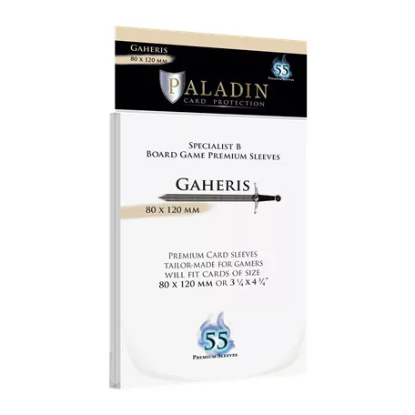 Paladin Sleeves - Gaheris Premium Specialist B 80x120mm (55 Sleeves)-GAH-CLR