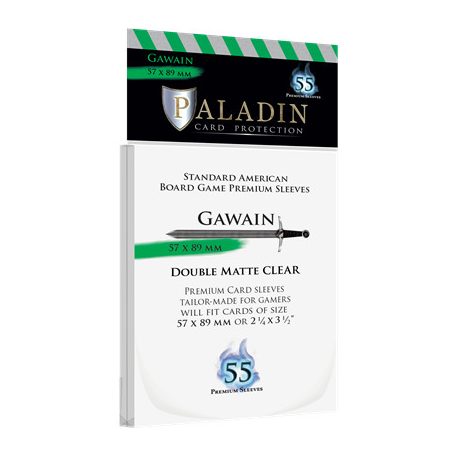 Paladin Sleeves - Gawain Premium Standard American 57x89mm (55 Sleeves)-GAW-CLR