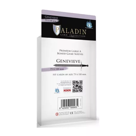Paladin Sleeves - Genevieve Premium Large A 75x110mm (55 Sleeves)-GEN-CLR