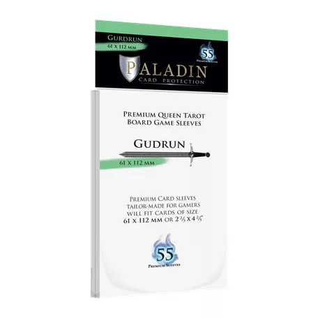 Paladin Sleeves - Gudrun Premium Queen Tarot 61x112mm (55 Sleeves)-GUD-CLR