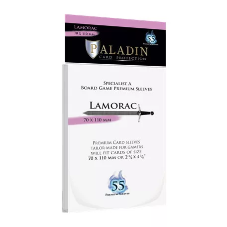 Paladin Sleeves - Lamorac Premium Specialist A 70x110mm (55 Sleeves)-LAM-CLR