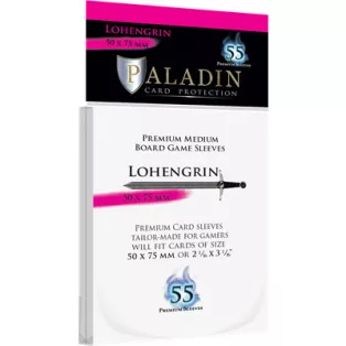 Paladin Sleeves - Lohengrin Premium Medium 50x75mm (55 Sleeves)-LOH-CLR