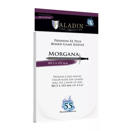 Paladin Sleeves - Morgana Premium XL PLUS 101.5x153mm (55 Sleeves)-MRG-CLR