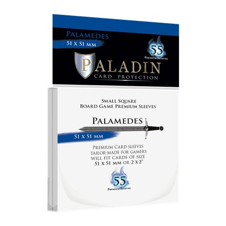 Paladin Sleeves - Palamedes Premium Small Square 51x51mm (55 Sleeves)-PAL-CLR