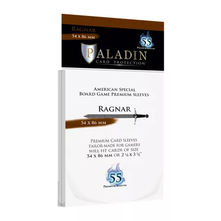 Paladin Sleeves - Ragnar Premium American Special 54x86mm (55 Sleeves)-RAG-CLR
