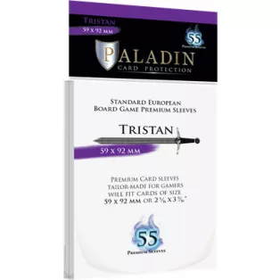 Paladin Sleeves - Tristan Premium Standard European 59x92mm (55 Sleeves)-TRI-CLR