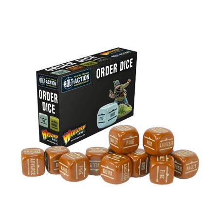 Bolt Action - Bolt Action Orders Dice - Brown (12)-402616013