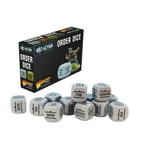 Bolt Action - Orders Dice - Grey (12)-402616008