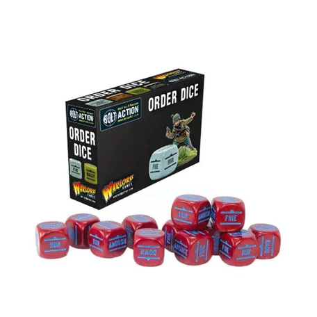 Bolt Action - Bolt Action Orders Dice - Maroon (12)-402616015