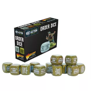 Bolt Action - Bolt Action Orders Dice - Olive Drab (12)-402616010