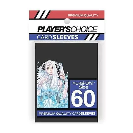 Player's Choice Premium Yu-Gi-Oh! Sized Card Sleeves - Black (60 Sleeves)-PCA2102