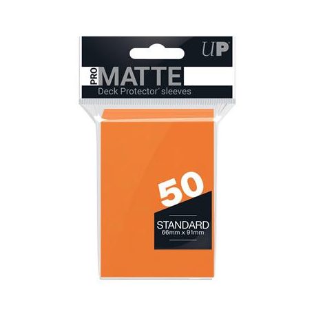 UP - Standard Sleeves - Pro-Matte - Non Glare - Orange (50 Sleeves)-84184