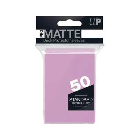 UP - Standard Sleeves - Pro-Matte - Non Glare - Pink (50 Sleeves)-84185