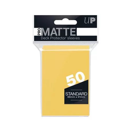 UP - Standard Sleeves - Pro-Matte - Non Glare - Yellow (50 Sleeves)-84186