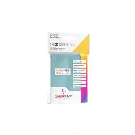Gamegenic - Thick Inner Sleeves (50 Sleeves)-GGS10114ML