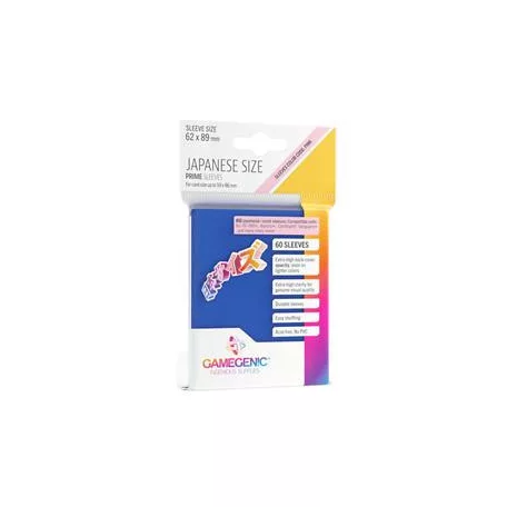 Gamegenic - PRIME Japanese Sized Sleeves Blue (60 Sleeves)-GGS10117ML