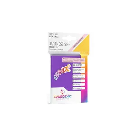 Gamegenic - PRIME Japanese Sized Sleeves Purple (60 Sleeves)-GGS10123ML