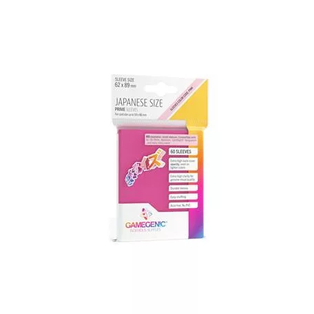 Gamegenic - PRIME Japanese Sized Sleeves Pink (60 Sleeves)-GGS10125ML
