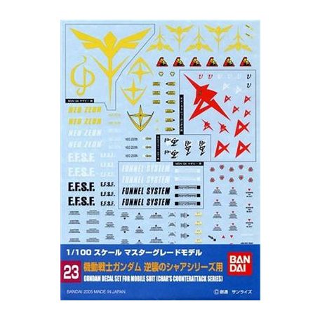 GUNDAM DECAL 23 MG MULTIUSE - CHAR'S COUNTERATTACK-MK57493