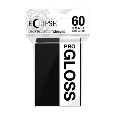 UP - Small Sleeves - Gloss Eclipse - Jet Black (60 Sleeves)-15625