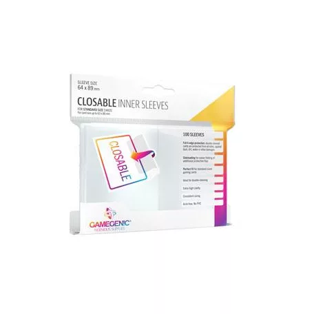 Gamegenic - Closable Inner Sleeves (100 Sleeves)-GGS10128ML